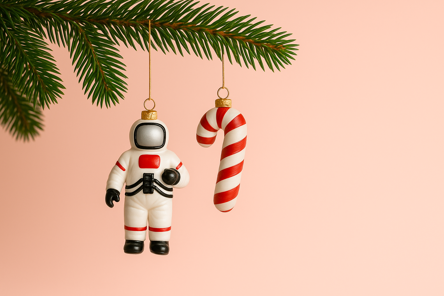 kerstornament zuurstok astronaut