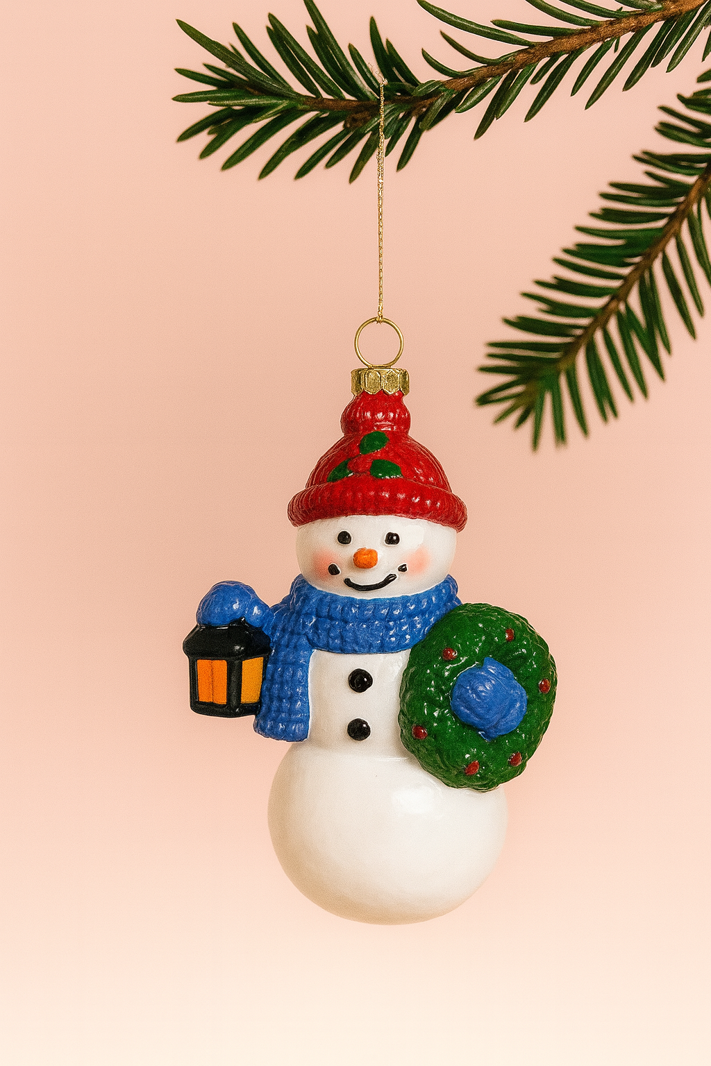 Kerstornament sneeuwpop